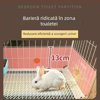 Cușcă pentru iepuri cu toaletă integrată pentru urină, spațiu interior mare pentru animale de companie (iepuri, porcușori de Guinea și hamsteri) — plastic, cușcă pentru animale de companie, personalizare directă din fabrică pentru comerțul cross-border, su