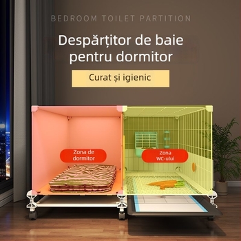 Cușcă pentru iepuri cu toaletă integrată pentru urină, spațiu interior mare pentru animale de companie (iepuri, porcușori de Guinea și hamsteri) — plastic, cușcă pentru animale de companie, personalizare directă din fabrică pentru comerțul cross-border, su