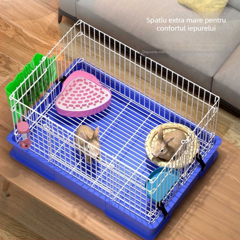 Cușcă din lemn pentru iepuri, pentru interior, design cuib, anti-urină