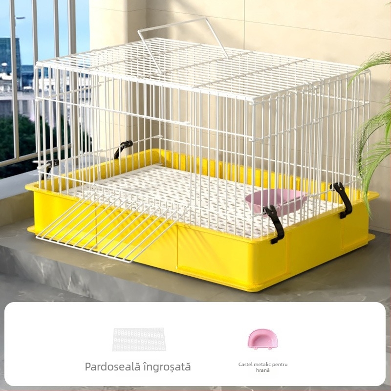 Cușcă din lemn pentru iepuri, pentru interior, design cuib, anti-urină