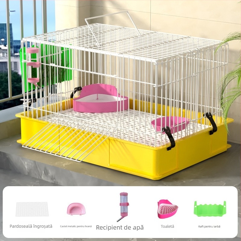 Cușcă din lemn pentru iepuri, pentru interior, design cuib, anti-urină