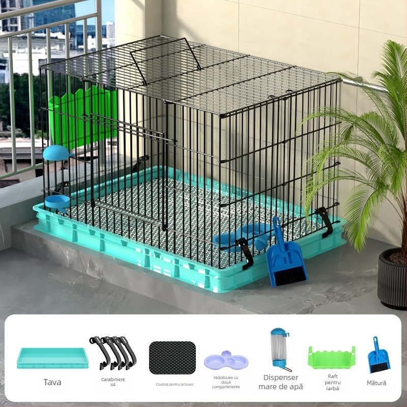 Cușcă din lemn pentru iepuri, pentru interior, design cuib, anti-urină