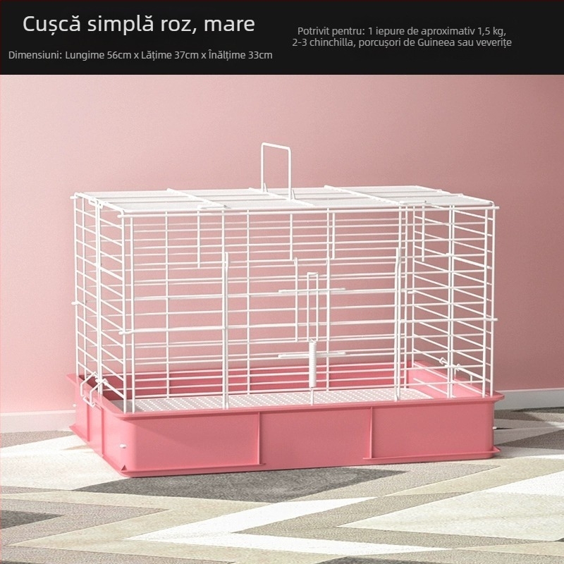 Cușcă pentru iepuri, interior, extra-large, protecție anti-stropire, proiectată special pentru iepuri.
