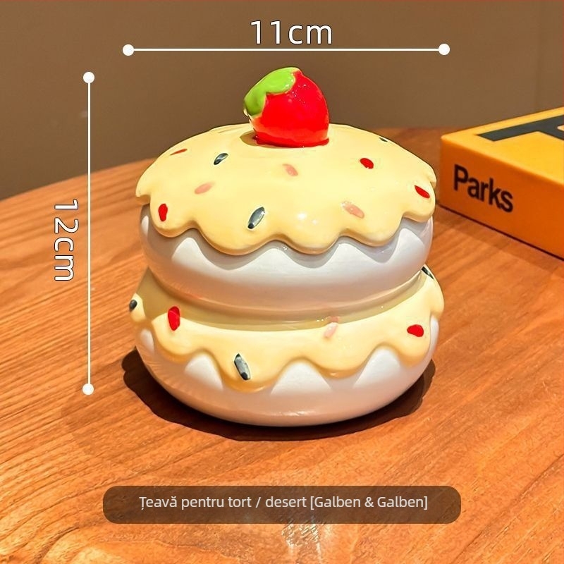 Cenușar ceramic cu capac, sculptat, pentru decor de sufragerie — HL1023460927