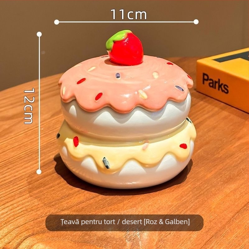 Cenușar ceramic cu capac, sculptat, pentru decor de sufragerie — HL1023460927