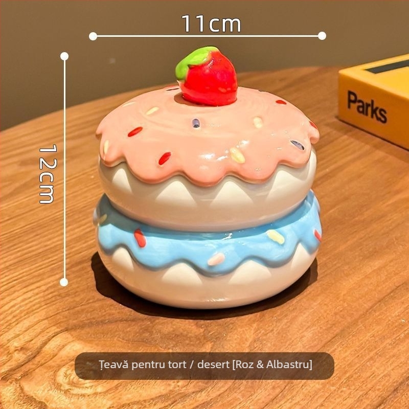 Cenușar ceramic cu capac, sculptat, pentru decor de sufragerie — HL1023460927