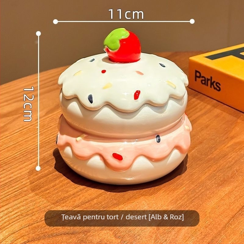 Cenușar ceramic cu capac, sculptat, pentru decor de sufragerie — HL1023460927