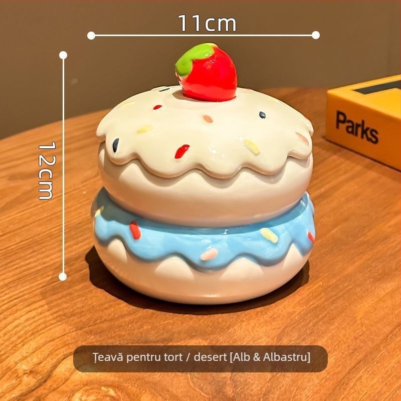 Cenușar ceramic cu capac, sculptat, pentru decor de sufragerie — HL1023460927