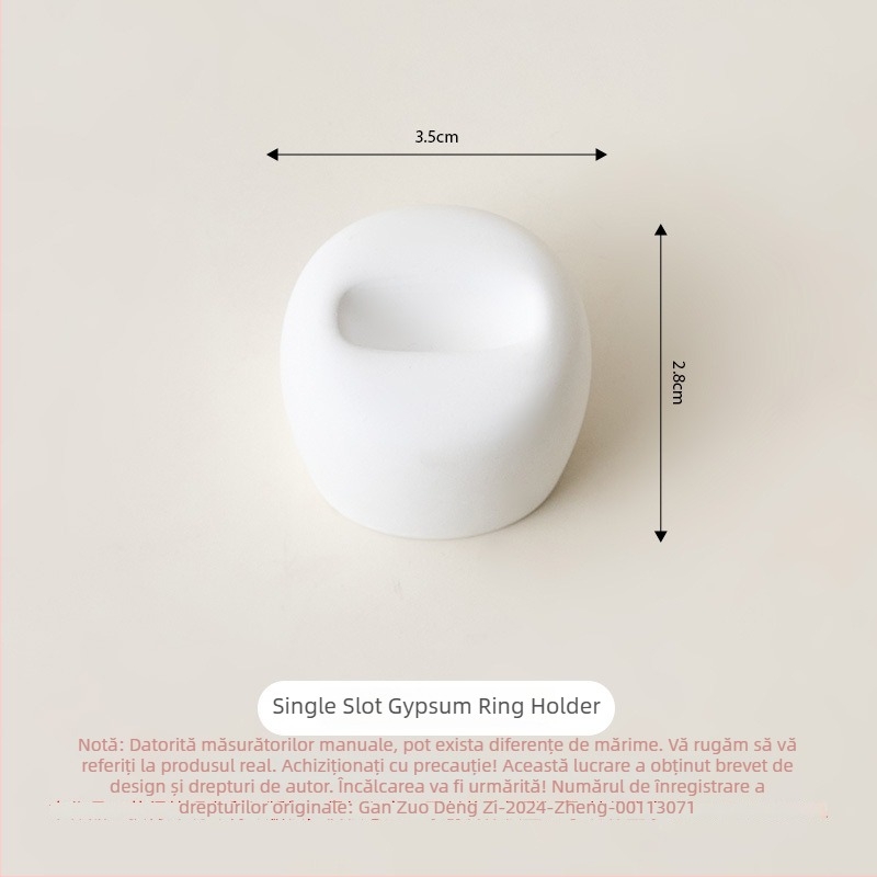 Suport de expunere bijuterii – tavă de gips pentru inele, stil INS, pentru fotografierea bijuteriilor, Light and shadow stars