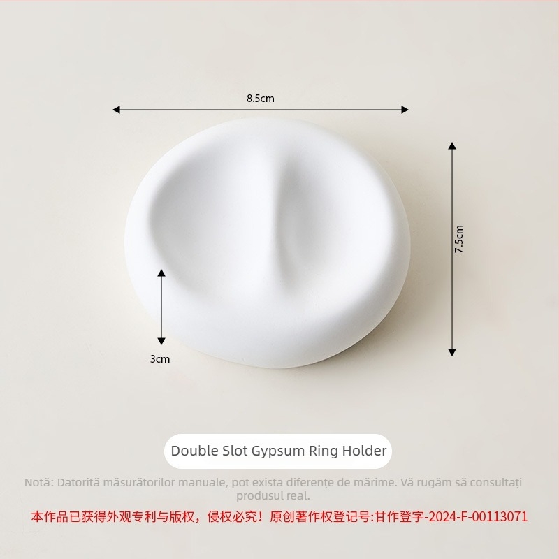 Suport de expunere bijuterii – tavă de gips pentru inele, stil INS, pentru fotografierea bijuteriilor, Light and shadow stars