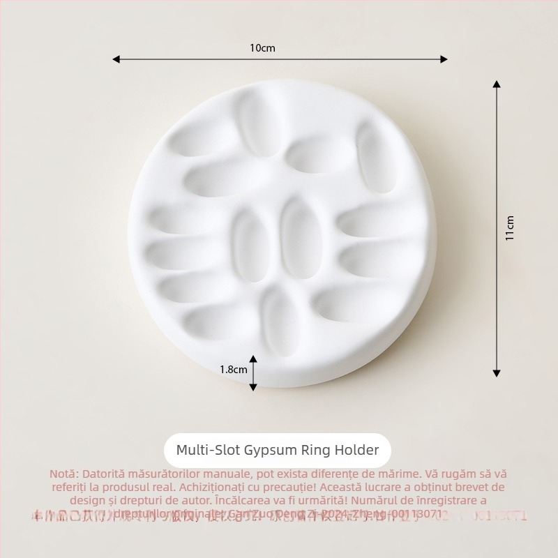 Suport de expunere bijuterii – tavă de gips pentru inele, stil INS, pentru fotografierea bijuteriilor, Light and shadow stars