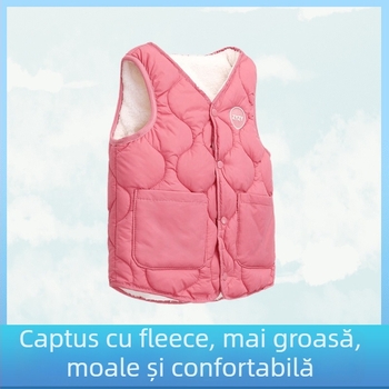 Veste pentru copii, căptușită cu fleece, două fețe, țesătură din blană de iepure, pentru nou-născuți 0–1 an, primăvara 2024
