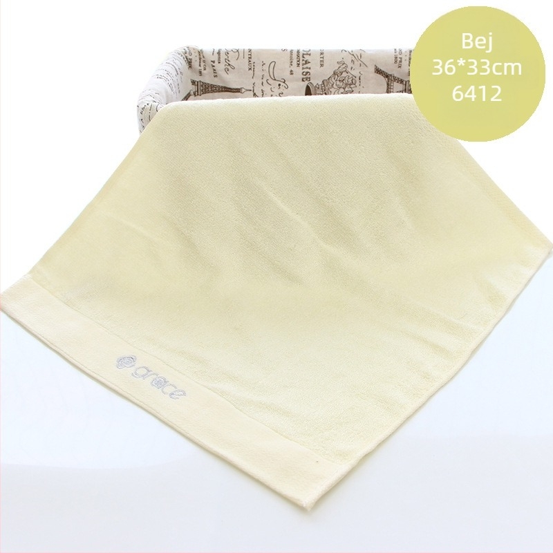 Prosop pătrat pentru față din fibre de bambus, logo brodat, 60g, 32 fire, fire slub