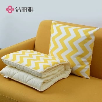 Grace Pernă și Pătură cu Model Geometric, Dual-Use, Cu husă de pernă