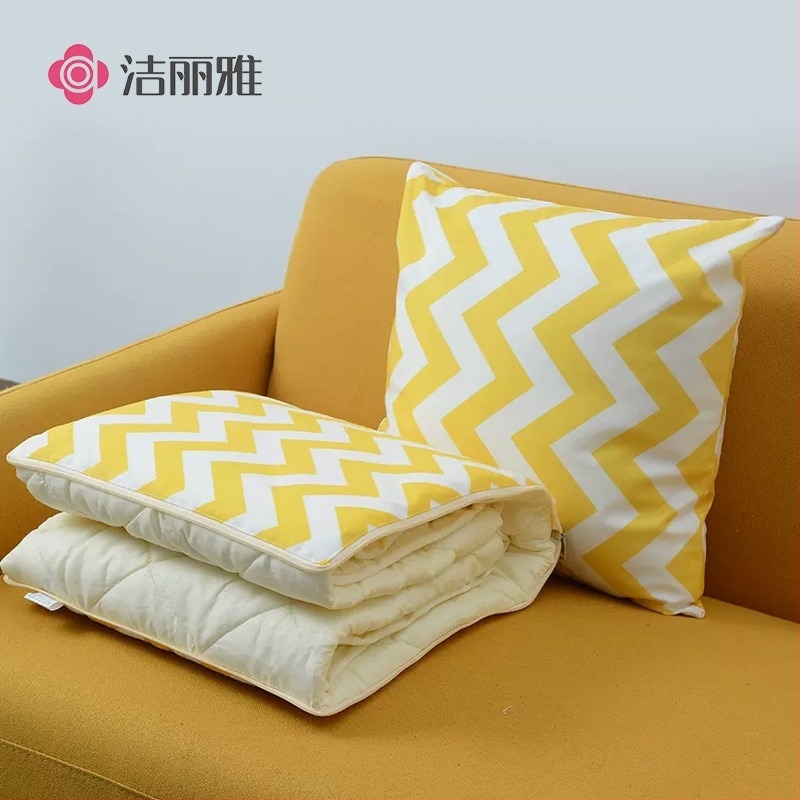 Grace Pernă și Pătură cu Model Geometric, Dual-Use, Cu husă de pernă