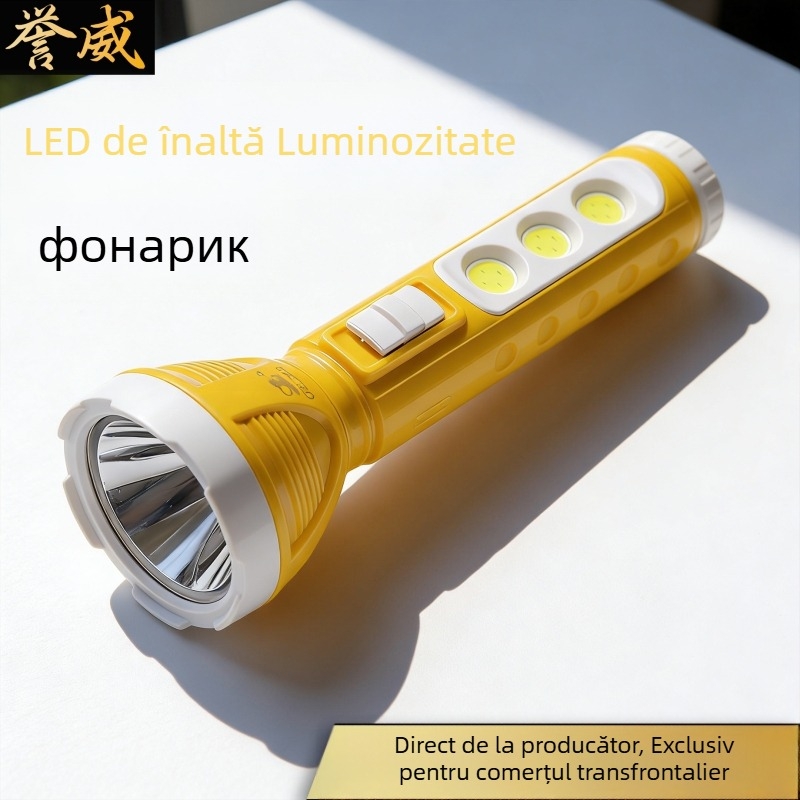 Lanternă de mână, luminozitate înaltă, alimentare 5V, 100 lm, rază 60 m, unghi de iluminare 180°, greutate 100 g