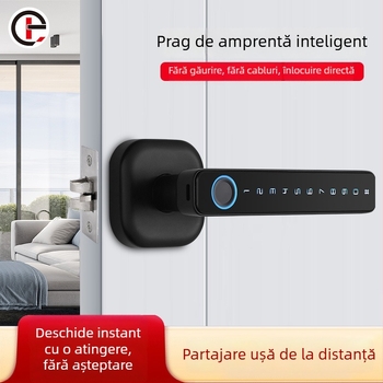 ușă electronică inteligentă cu amprentă digitală și parolă – Model B3; capacitate amprentă 50; timp de scanare <0,5 s; FAR 0,0001%; FRR 0,001%; alimentare DC