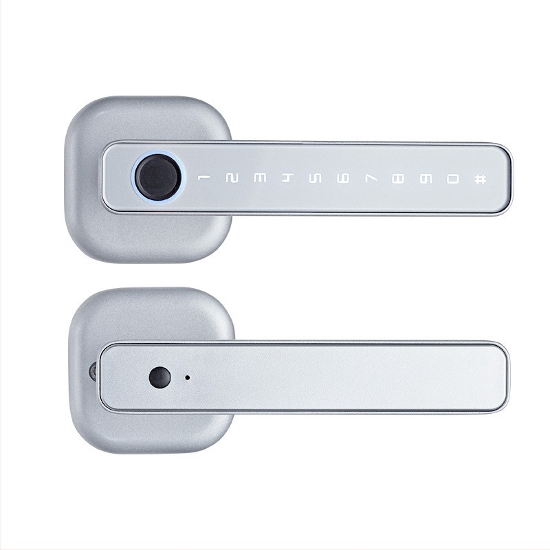 ușă electronică inteligentă cu amprentă digitală și parolă – Model B3; capacitate amprentă 50; timp de scanare <0,5 s; FAR 0,0001%; FRR 0,001%; alimentare DC