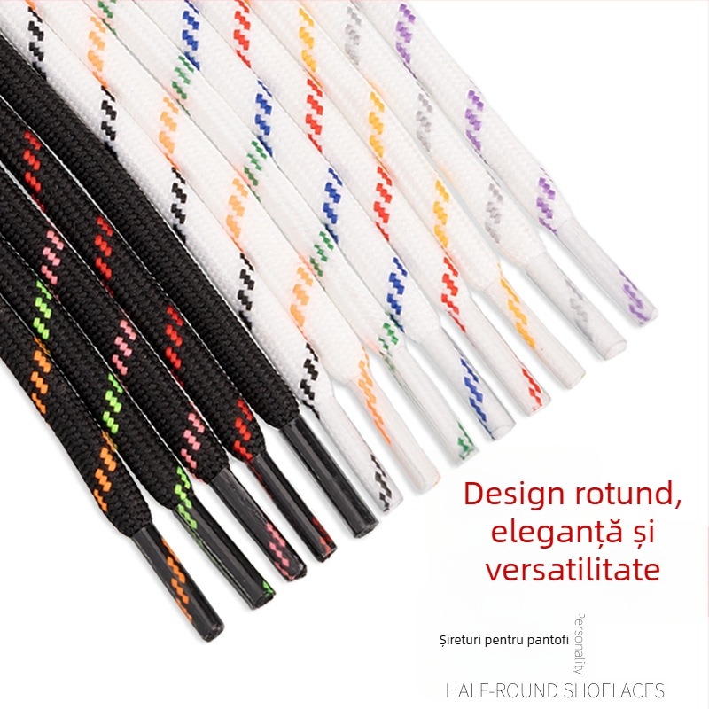 Șireturi de pantofi Round Jump Point, multifuncționale; pentru alte tipuri de încălțăminte, de iarnă