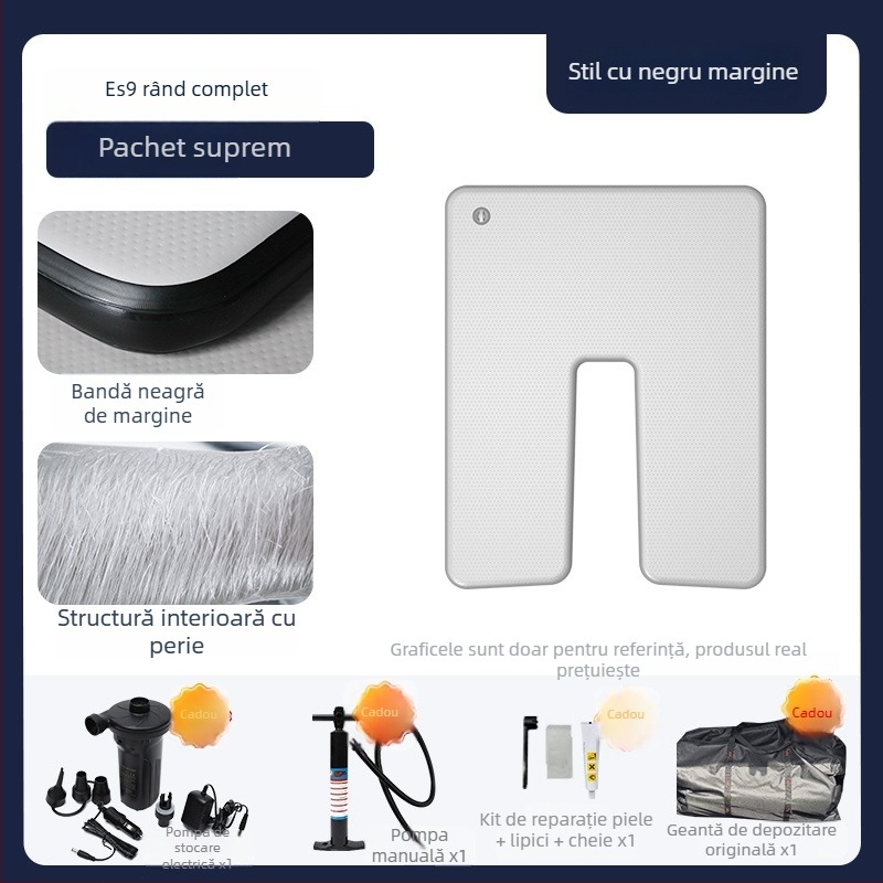 Pat de dormit gonflabil pentru camping, suprafață texturată îmbunătățită, PVC prietenos cu mediul, design personalizabil, până la 500 kg