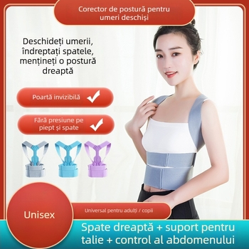 Xing Yu Curea de corecție a posturii pentru copii și adulți, cu suport keel, model JZD-01, Material PU fibre/spandex, Sezoane: vară, primăvară, toamnă