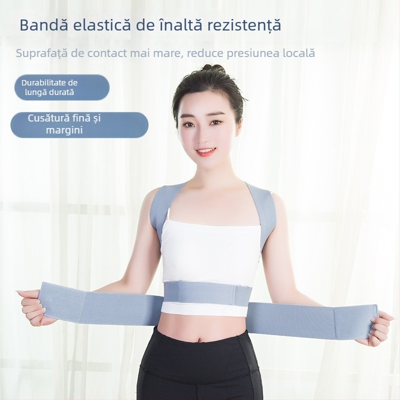 Xing Yu Curea de corecție a posturii pentru copii și adulți, cu suport keel, model JZD-01, Material PU fibre/spandex, Sezoane: vară, primăvară, toamnă