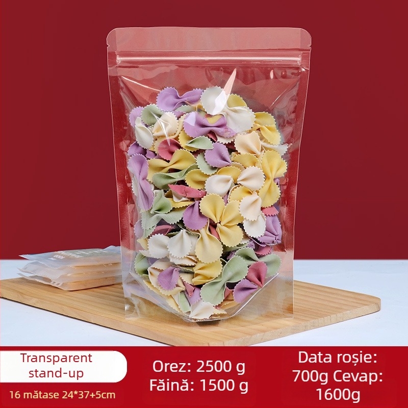 Stand-Up pungă Centrino, ambalaj dublu PET-PE, pungă cu finisaj mat, lungimea sigilării 10–30 cm, pentru ambalare cadouri și alimente