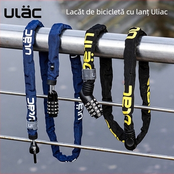 ULAC încuietoare cu lanț pentru biciclete cu cod pentru MTB și oraș