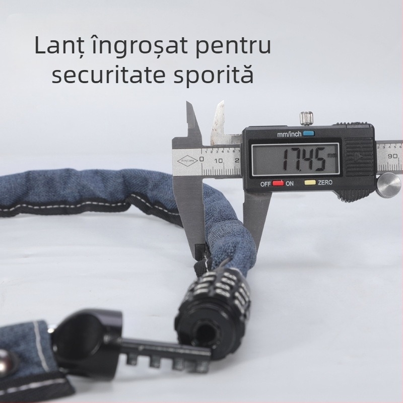 ULAC încuietoare cu lanț pentru biciclete cu cod pentru MTB și oraș