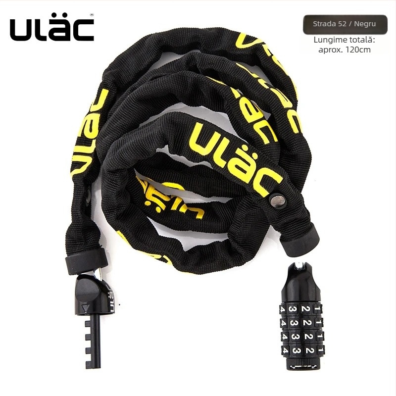 ULAC încuietoare cu lanț pentru biciclete cu cod pentru MTB și oraș