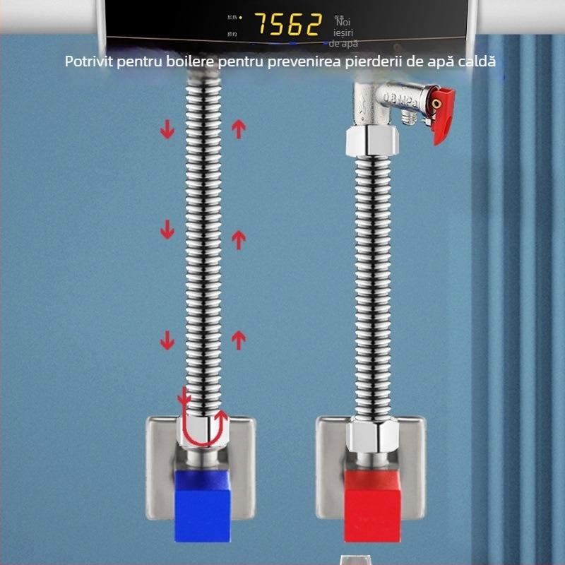 Supapă unghiulară din alamă XNK-JF01 - diametru interior 4 mm, conexiune filetată, pentru robinet