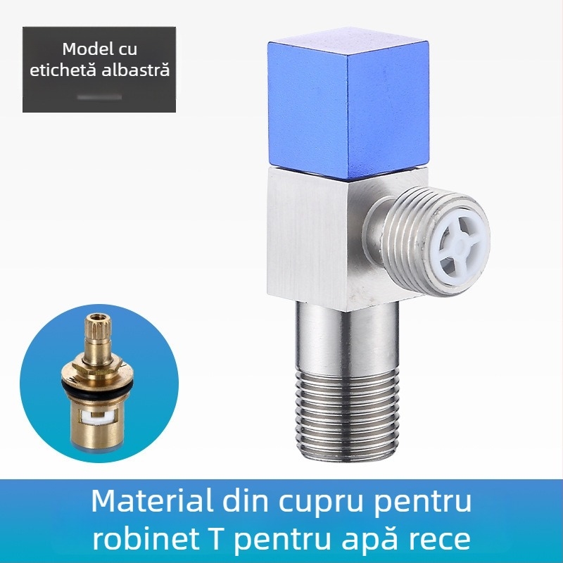 Supapă unghiulară din alamă XNK-JF01 - diametru interior 4 mm, conexiune filetată, pentru robinet