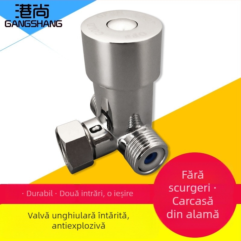 Ventil de reglare a apei calde și reci – robinet amestec cu flux de 4 trasee, model 2018-9-18, presiune de lucru 0.1, apă caldă 80°C, apă rece 0°C