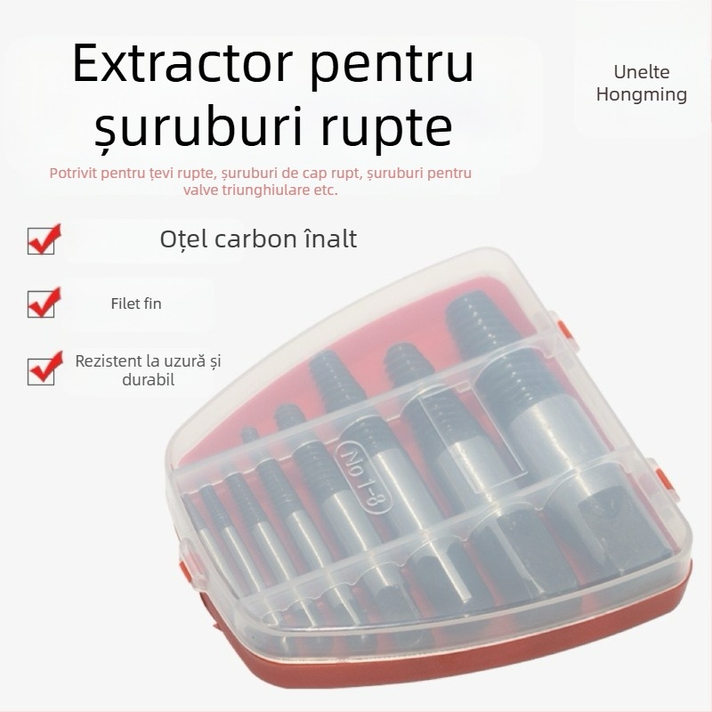 Hongming extractor pentru fire rupte și șuruburi de la supapa triunghiulară, oțel rulmenți, interval 14-18