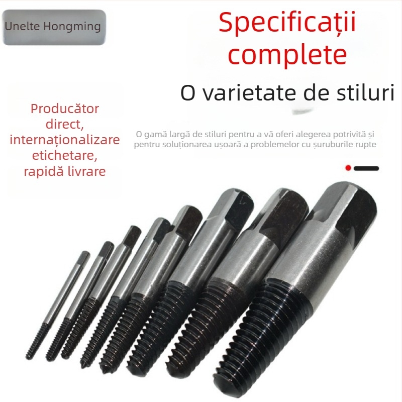 Hongming extractor pentru fire rupte și șuruburi de la supapa triunghiulară, oțel rulmenți, interval 14-18