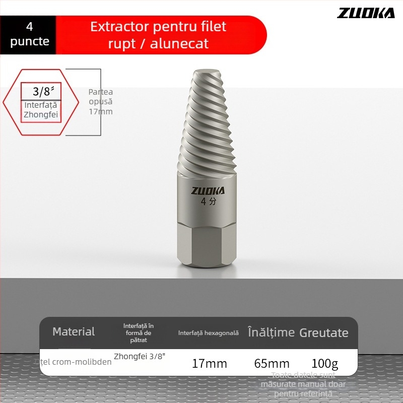 Extractor pentru țevi de apă, oțel cromolibden, marcă Left card, greutate 0.2