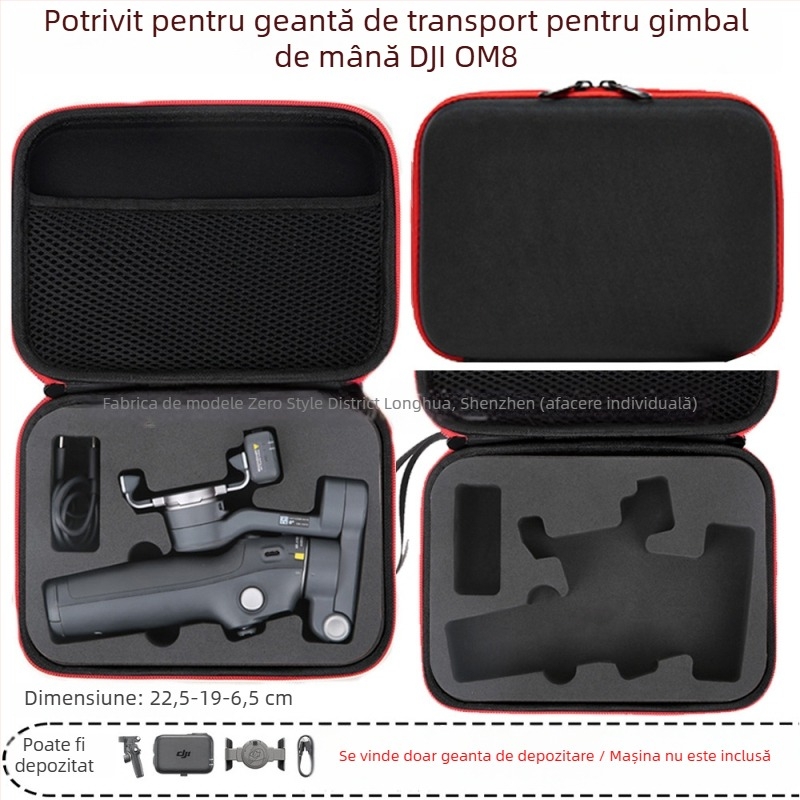 Geantă de protecție rigidă pentru stabilizatorul OM8 — material PU, compatibil cu OM8, brand Zero type, marcă privată autorizată, factură inclusă