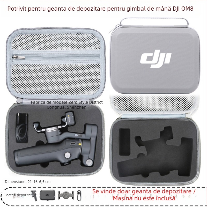 Geantă de protecție rigidă pentru stabilizatorul OM8 — material PU, compatibil cu OM8, brand Zero type, marcă privată autorizată, factură inclusă