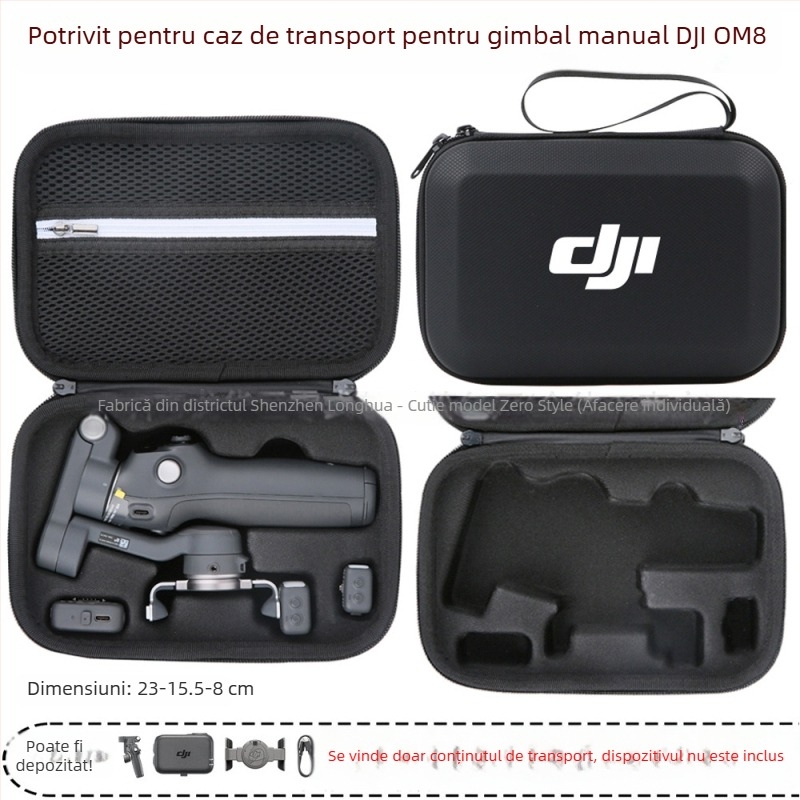 Geantă de protecție rigidă pentru stabilizatorul OM8 — material PU, compatibil cu OM8, brand Zero type, marcă privată autorizată, factură inclusă