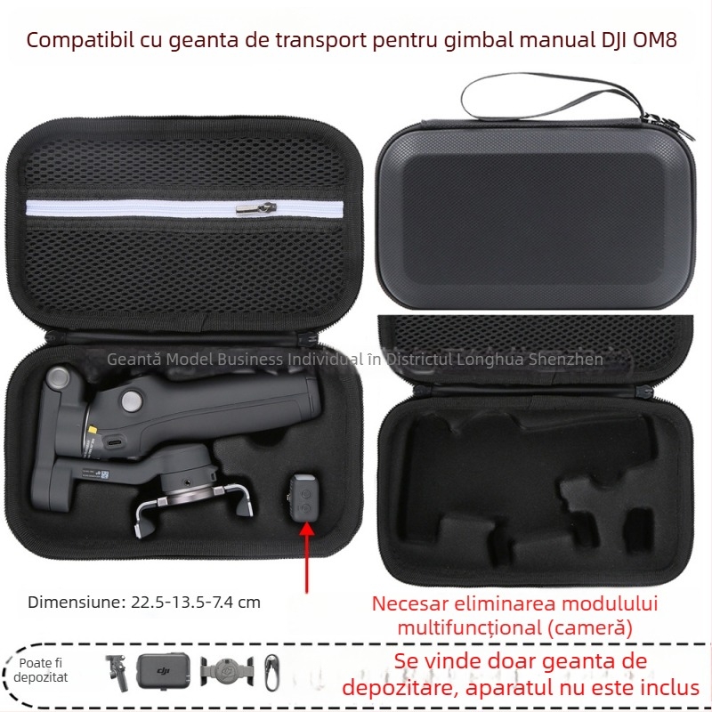 Geantă de protecție rigidă pentru stabilizatorul OM8 — material PU, compatibil cu OM8, brand Zero type, marcă privată autorizată, factură inclusă