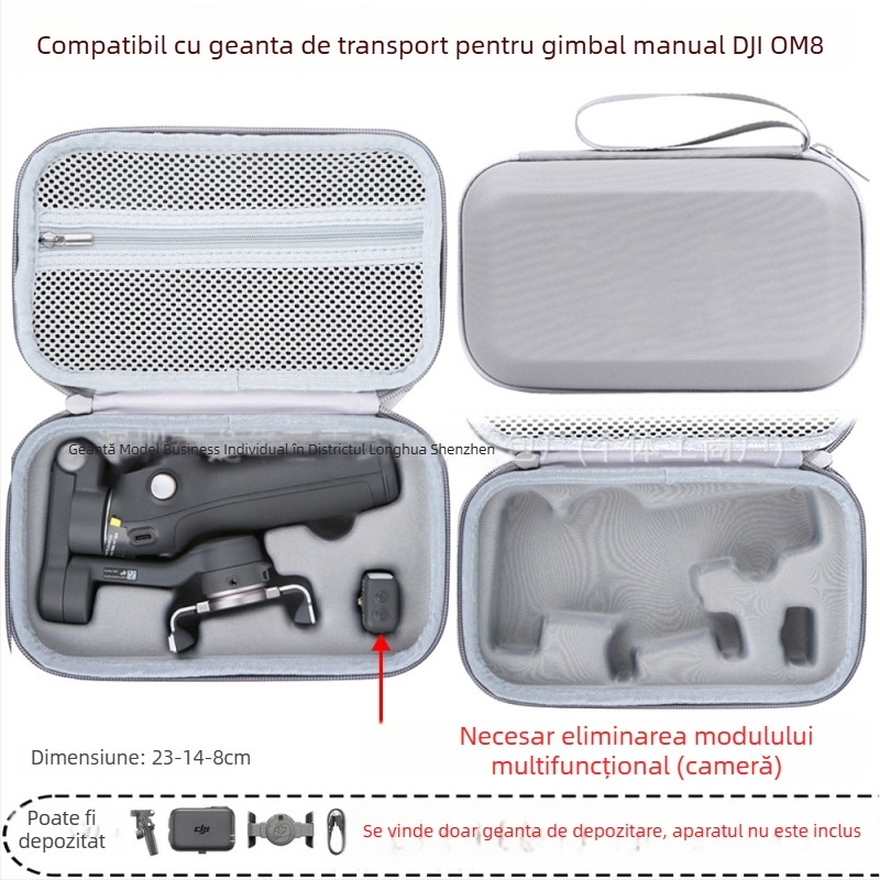 Geantă de protecție rigidă pentru stabilizatorul OM8 — material PU, compatibil cu OM8, brand Zero type, marcă privată autorizată, factură inclusă