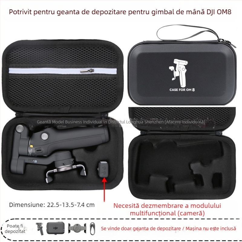 Geantă de protecție rigidă pentru stabilizatorul OM8 — material PU, compatibil cu OM8, brand Zero type, marcă privată autorizată, factură inclusă