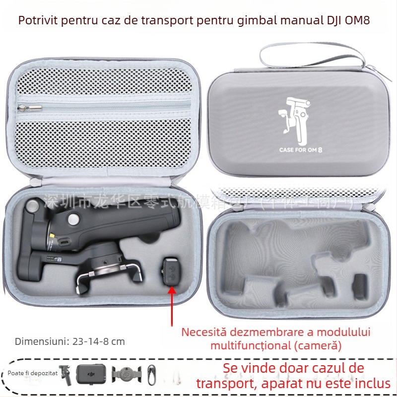 Geantă de protecție rigidă pentru stabilizatorul OM8 — material PU, compatibil cu OM8, brand Zero type, marcă privată autorizată, factură inclusă