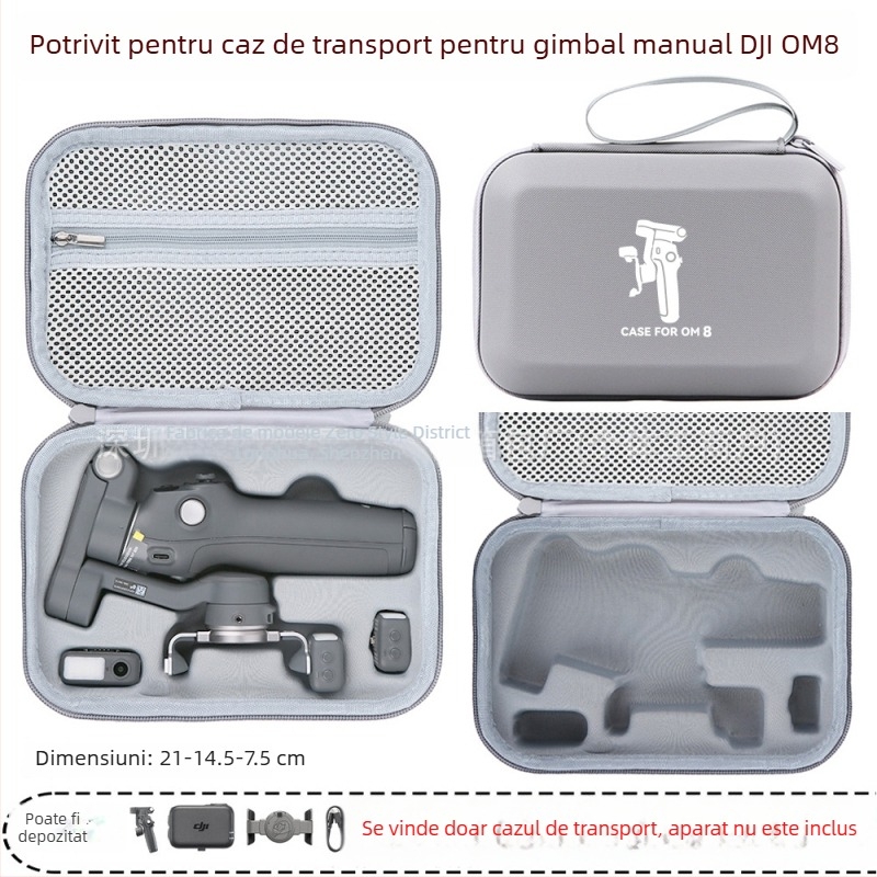 Geantă de protecție rigidă pentru stabilizatorul OM8 — material PU, compatibil cu OM8, brand Zero type, marcă privată autorizată, factură inclusă