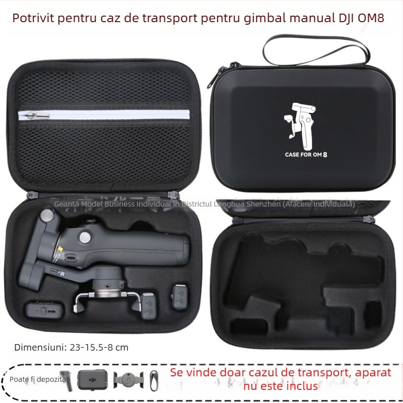 Geantă de protecție rigidă pentru stabilizatorul OM8 — material PU, compatibil cu OM8, brand Zero type, marcă privată autorizată, factură inclusă