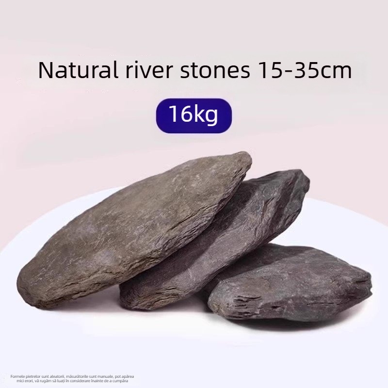 Set pietre peisaj acvariu pentru birou - rășină, decor ecologic pentru curs de apă, platformă pentru țestoase