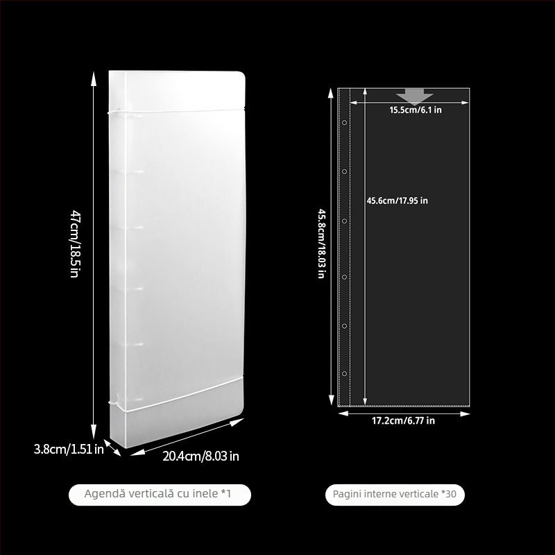 Album foto de mână pentru bannere, copertă PP, legare cu foi detașabile, 10 pagini, imprimare logo și personalizare disponibilă.