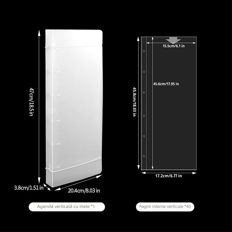 Album foto de mână pentru bannere, copertă PP, legare cu foi detașabile, 10 pagini, imprimare logo și personalizare disponibilă.