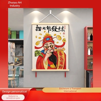 Zeul Bogăției în stil nou chinezeasc – tablou mural, pânză cu ulei, fără ramă, dreptunghiular, imprimare inkjet, decor modern pentru living, restaurant sau birou
