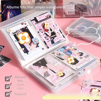 Album de carduri cu patru secțiuni – album foto cu foi detașabile, copertă PP, 20 de pagini interioare, posibilitate de personalizare